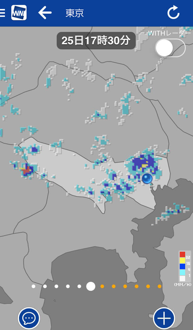 雨雲レーダー Ch.