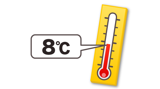 気温が低くなる